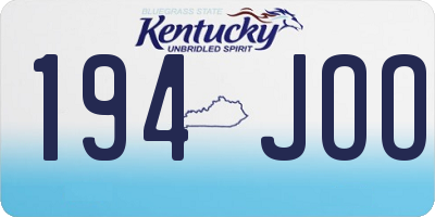 KY license plate 194JOO