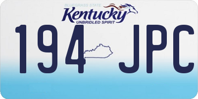 KY license plate 194JPC