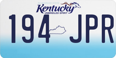KY license plate 194JPR