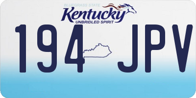 KY license plate 194JPV