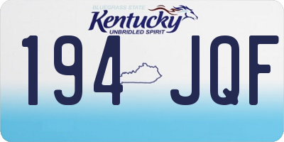 KY license plate 194JQF