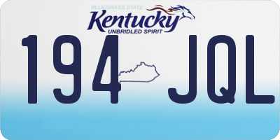 KY license plate 194JQL