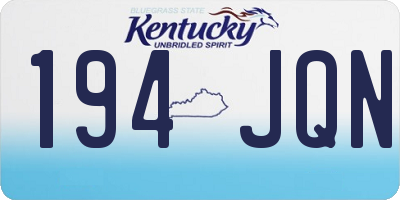 KY license plate 194JQN