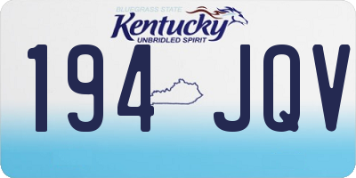 KY license plate 194JQV