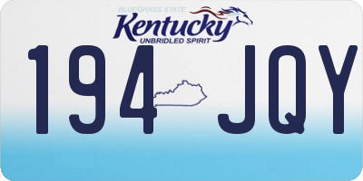 KY license plate 194JQY
