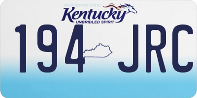 KY license plate 194JRC