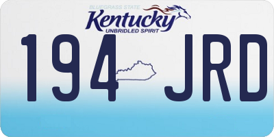 KY license plate 194JRD
