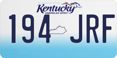 KY license plate 194JRF