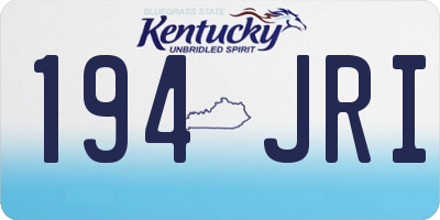 KY license plate 194JRI