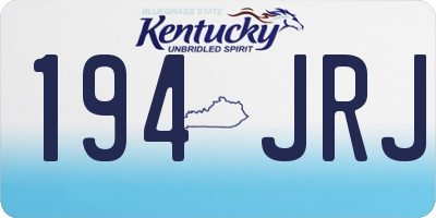 KY license plate 194JRJ