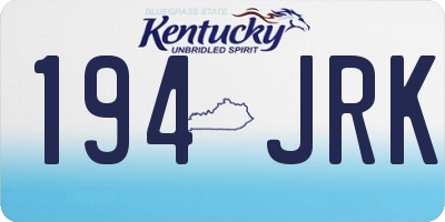 KY license plate 194JRK