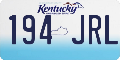 KY license plate 194JRL