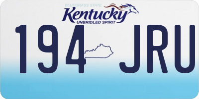 KY license plate 194JRU