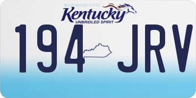 KY license plate 194JRV
