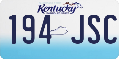 KY license plate 194JSC