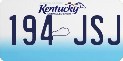 KY license plate 194JSJ