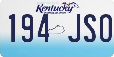 KY license plate 194JSO