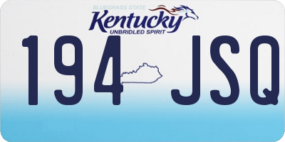 KY license plate 194JSQ