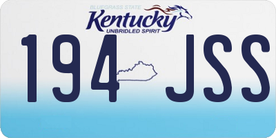 KY license plate 194JSS