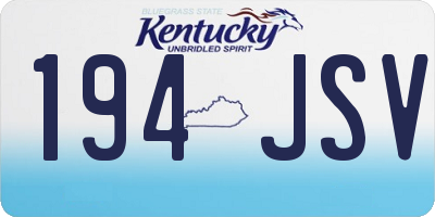 KY license plate 194JSV