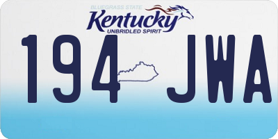 KY license plate 194JWA