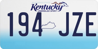 KY license plate 194JZE