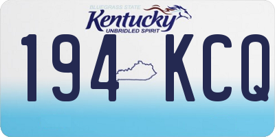 KY license plate 194KCQ