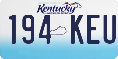 KY license plate 194KEU