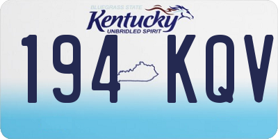 KY license plate 194KQV