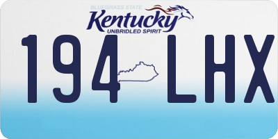 KY license plate 194LHX