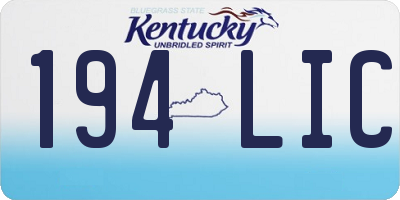 KY license plate 194LIC