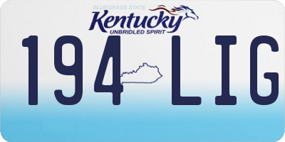 KY license plate 194LIG
