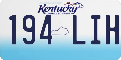 KY license plate 194LIH