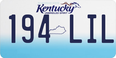 KY license plate 194LIL