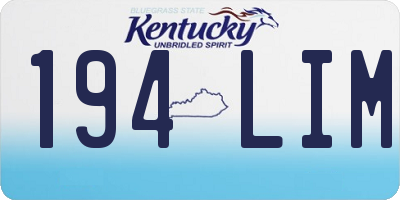KY license plate 194LIM