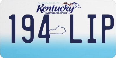 KY license plate 194LIP