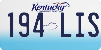 KY license plate 194LIS