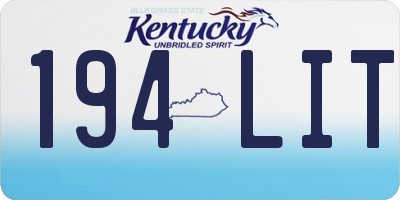 KY license plate 194LIT