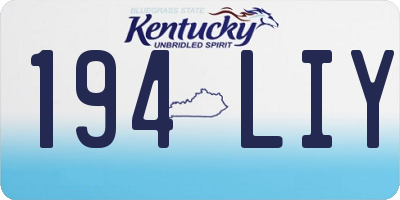 KY license plate 194LIY