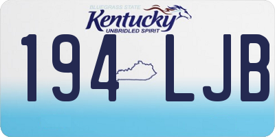 KY license plate 194LJB