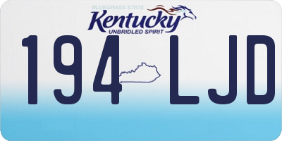 KY license plate 194LJD