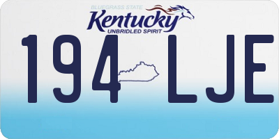 KY license plate 194LJE