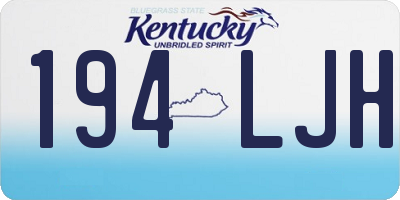 KY license plate 194LJH