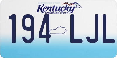 KY license plate 194LJL