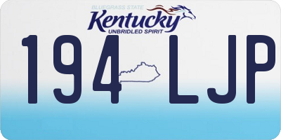 KY license plate 194LJP