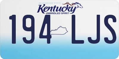 KY license plate 194LJS