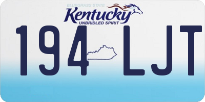 KY license plate 194LJT