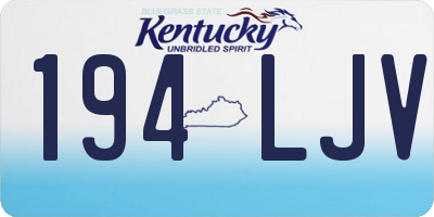 KY license plate 194LJV