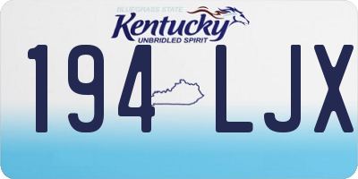 KY license plate 194LJX
