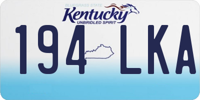 KY license plate 194LKA